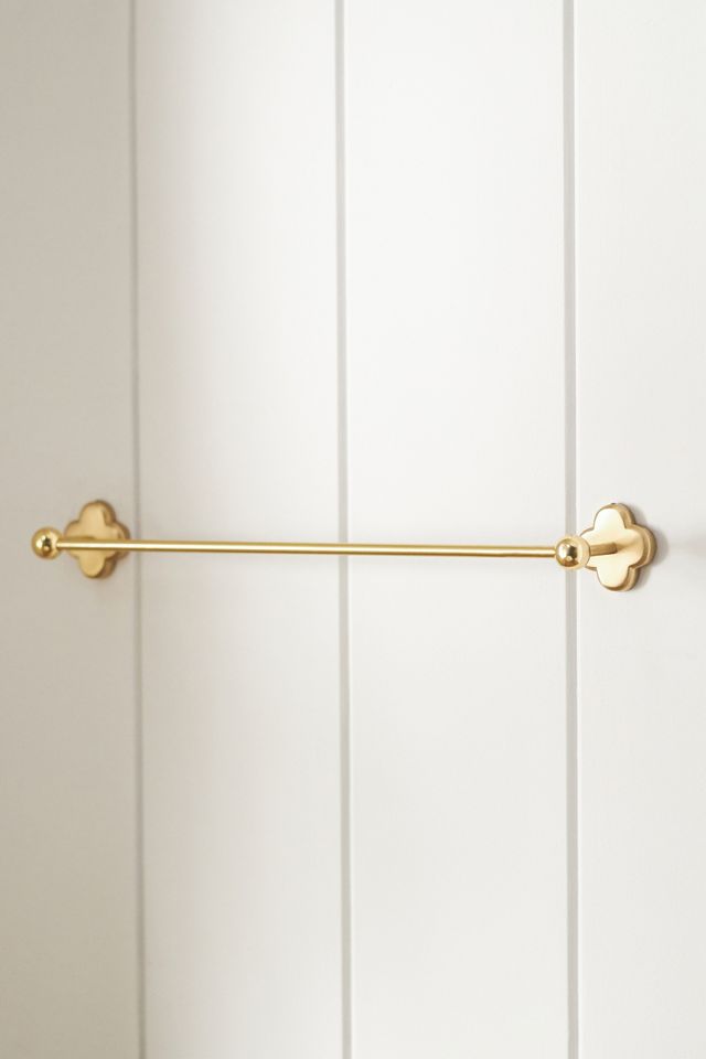 Quinn Clover Brass Towel Bar #2
