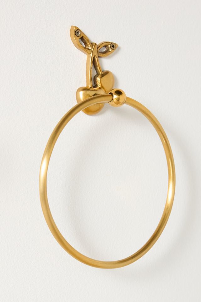 Mon Cheri Cherry Brass Towel Ring #1