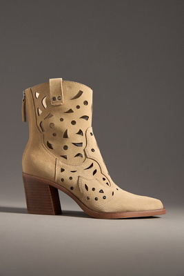 Dolce Vita Zenobi Booties Camel Distressed Leather In Brown