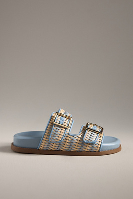 SCHUTZ NAOMI SPORTY BUCKLE SLIDE SANDALS 