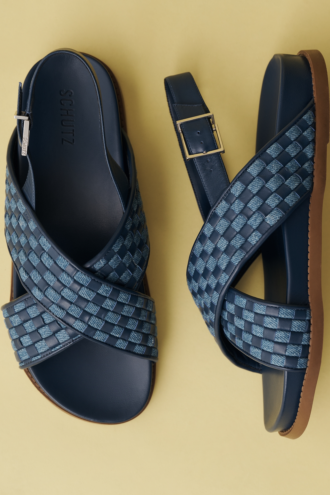 Schutz Ruby Sporty Crisscross Slingback Sandals
