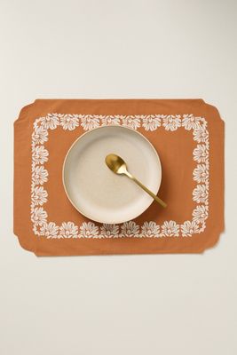 Demeter Embroidered Cotton Placemat