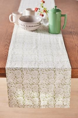 Demeter Embroidered Cotton Runner