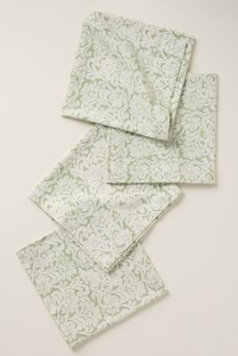 Demeter Embroidered Cotton Napkins, Set of 4