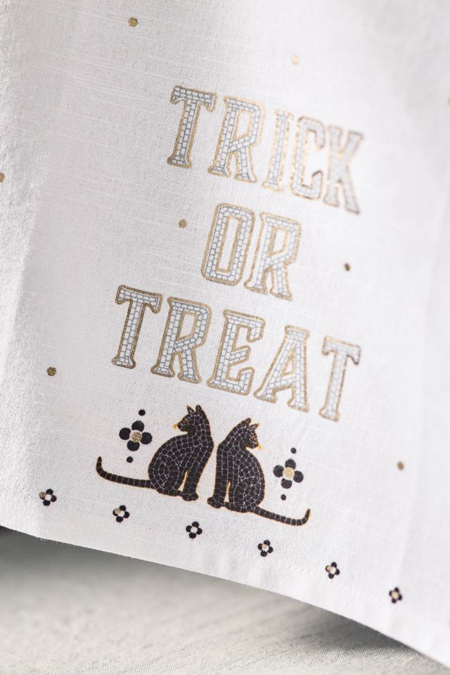 The Bistro Tile Trick-or-Treat Dish Towel #1