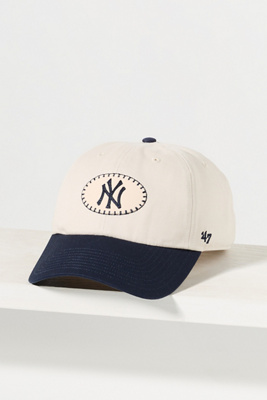 47 Brand Leather Patch Baseball Cap In Neutral