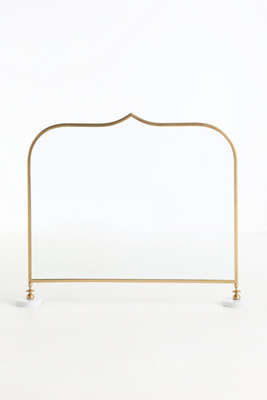 Anthropologie Amara Marble & Glass Fireplace Screen In Multi