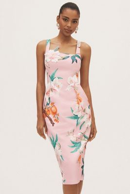 Shop Leo Lin Larissa Printed Midi Dress