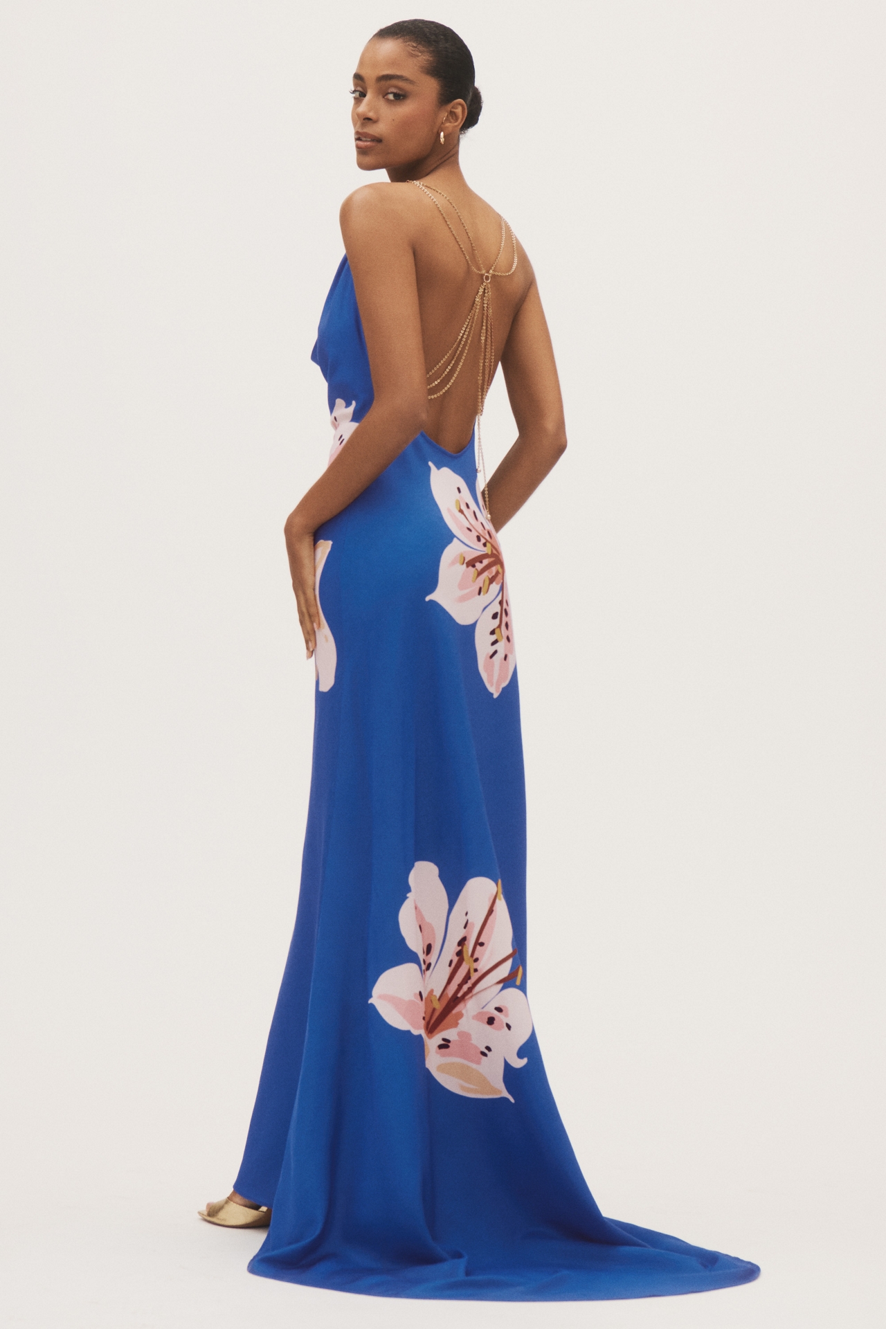LEO LIN Imogen Silk Blend Maxi Dress