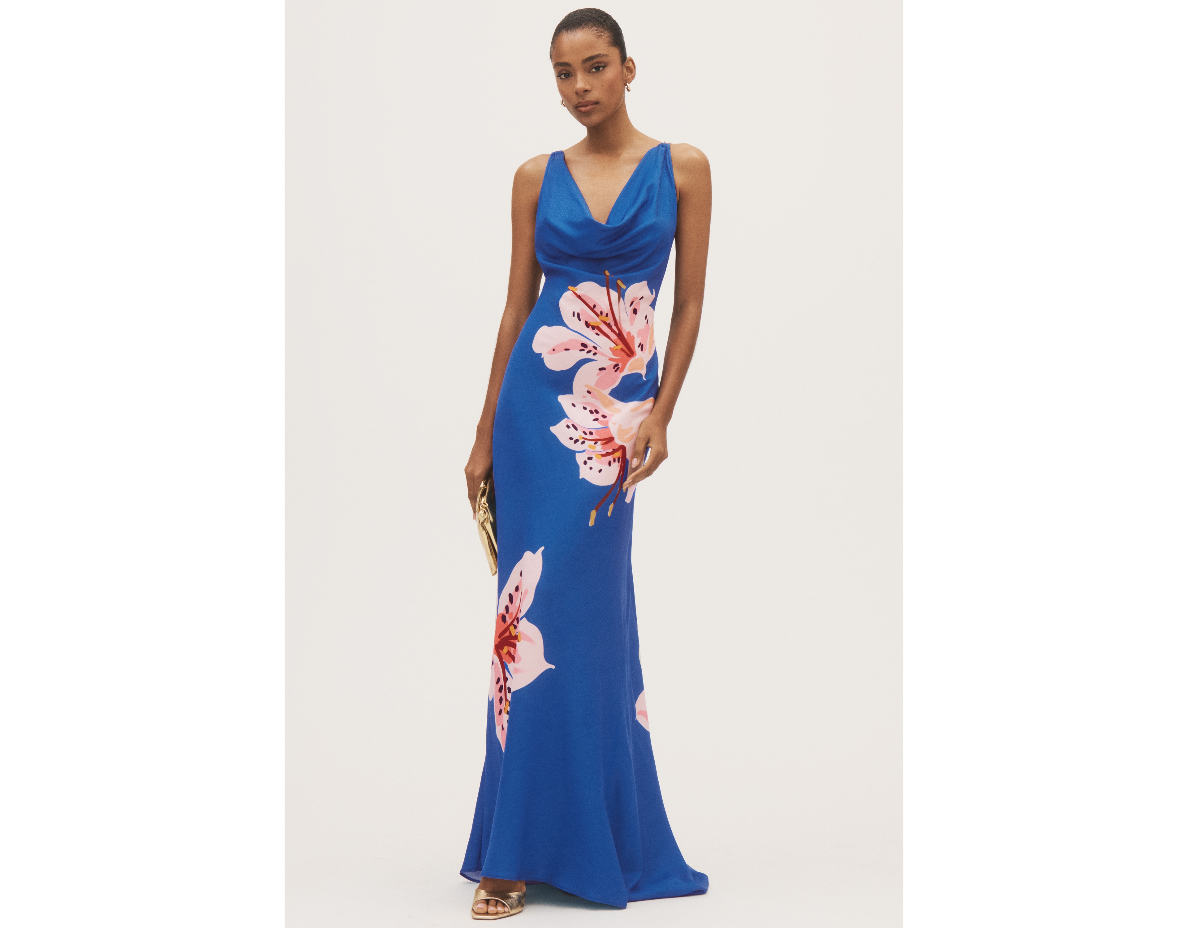 LEO LIN Imogen Silk Blend Maxi Dress