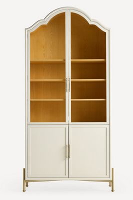 Livia 94" Glass & Wood Storage Hutch