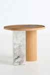 Rhea Marble & Oak Side Table