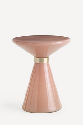 Anthropologie Jemma Glass Drink Table In Pink