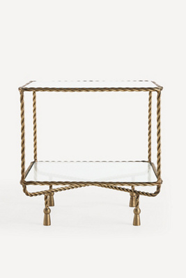 Anthropologie Lark Glass Side Table
