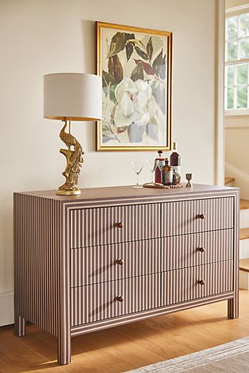 anthropologie dresser Hale Canvas Nine-Drawer With six drawers of generous storage space and gleaming brass hardware Bone Inlay Seven-Drawer Dresser |