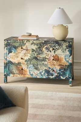 Anthropologie Hale Canvas Six-drawer Dresser In Multi
