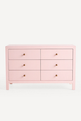 Anthropologie Hale Canvas Six-drawer Dresser