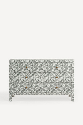Anthropologie Hale Canvas Six-drawer Dresser In Gray