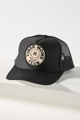 Friday Feelin Tired Moms Club Trucker Hat In Black