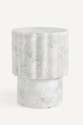Anthropologie Jolie Marble Side Table In White