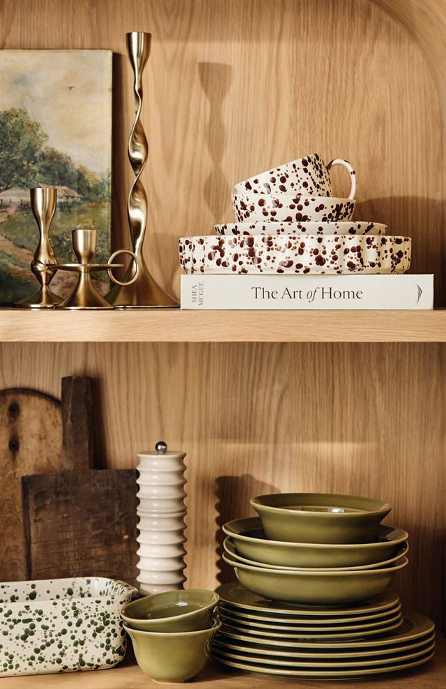 Splatter Portuguese Stoneware Pie Dish #4