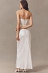 Significant Other Sofiya Strapless Lace Draped Satin Maxi Dress