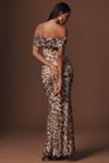 afrm mccall off the shoulder mesh maxi dress Afrm Mccall Off-The-Shoulder Maxi Dress - Blush Bouquet