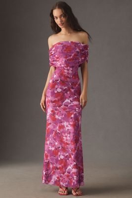 AFRM McCall Off-the-Shoulder Mesh Maxi Dress