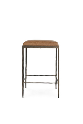 Anthropologie Bose Leather Counter Stool