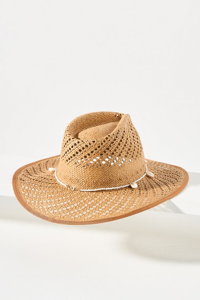 Wyeth Wicker Shell-Trim Straw Rancher #1