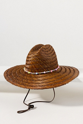 Wyeth Beaded Trim Straw Lifeguard Rancher