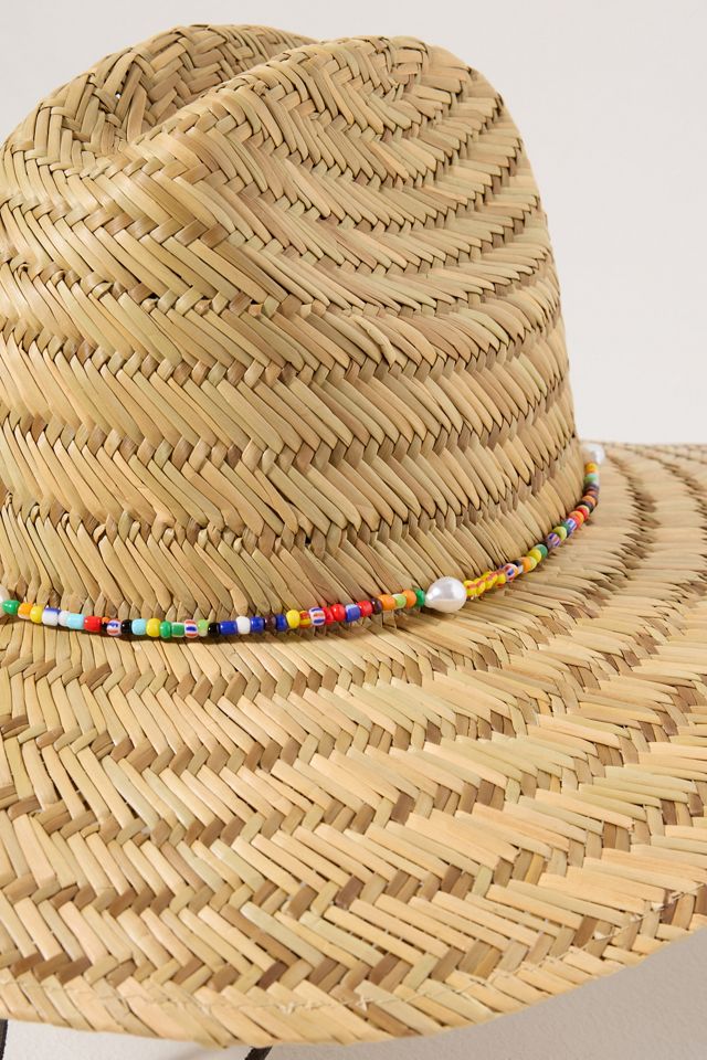 Wyeth Beaded Trim Straw Lifeguard Rancher #3