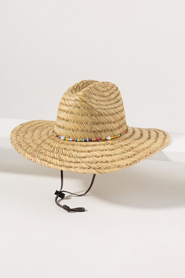 Wyeth Beaded Trim Straw Lifeguard Rancher #1