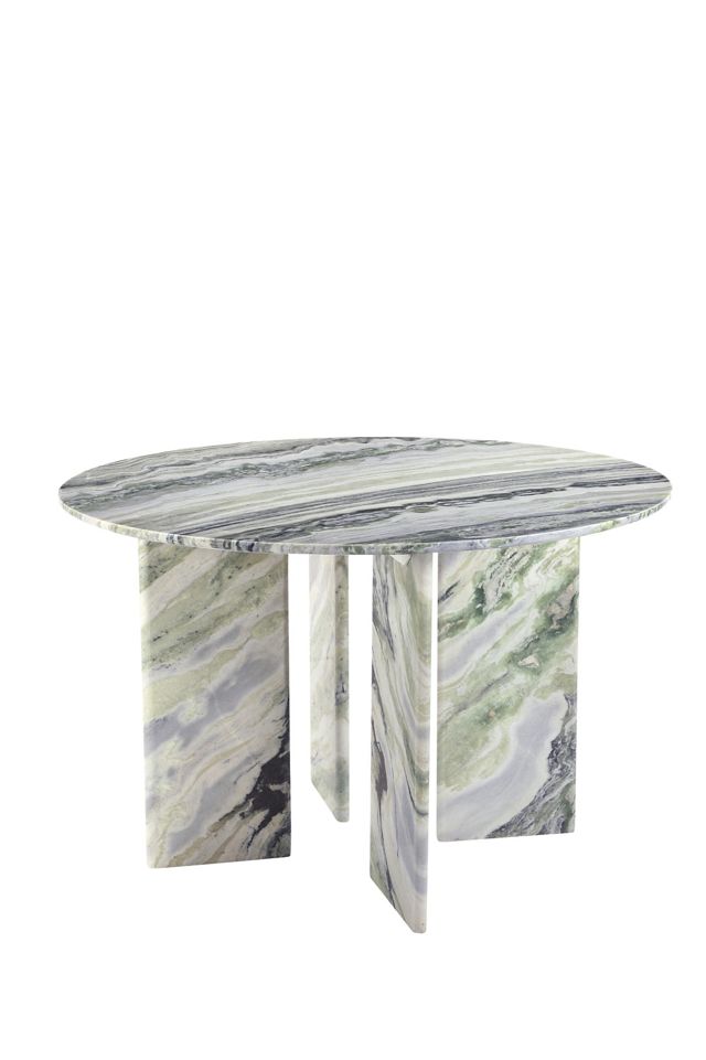 Celia 48" Round Green Onyx Marble Dining Table #1
