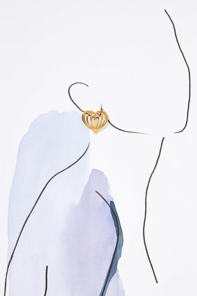 8 Other Reasons Cage Heart Stud Earrings #2