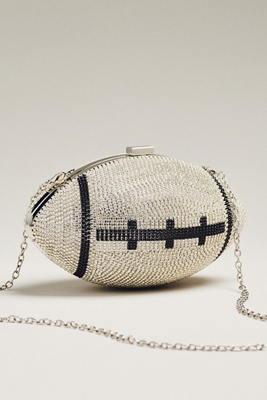 Rae Of Light Crystal Icon Clutch In Silver