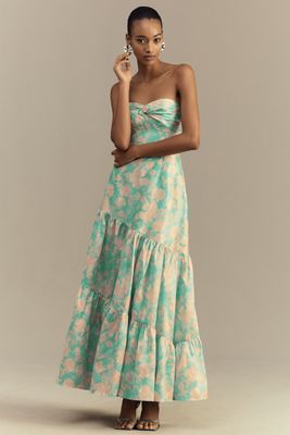 Hutch Phoebe Strapless Tiered Maxi Dress