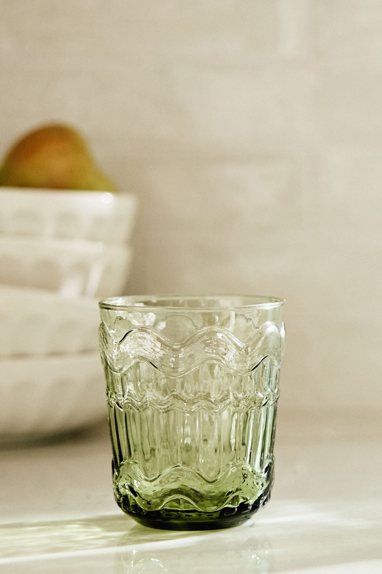 Polly Textured Juice Glasses, Set of 4 - Matcha, Standard, Set Of 4