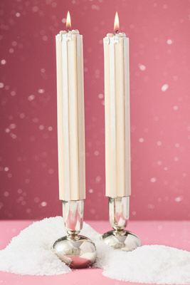 Anthropologie Gift Box Taper Candles, Set Of 2 In Neutral