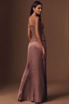 L'IDÉE Maya Strapless Pleated Maxi Dress