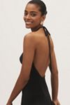 L'IDÉE Carrie Halter Drop-Waist Tiered Maxi Dress