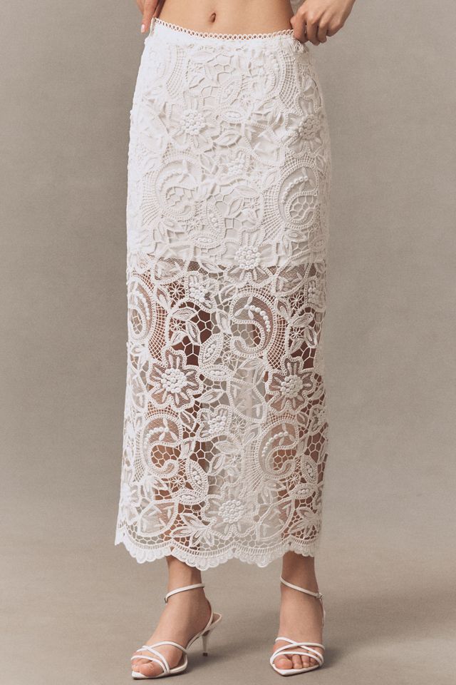 Sabina Musayev Lyon Lace Maxi Skirt