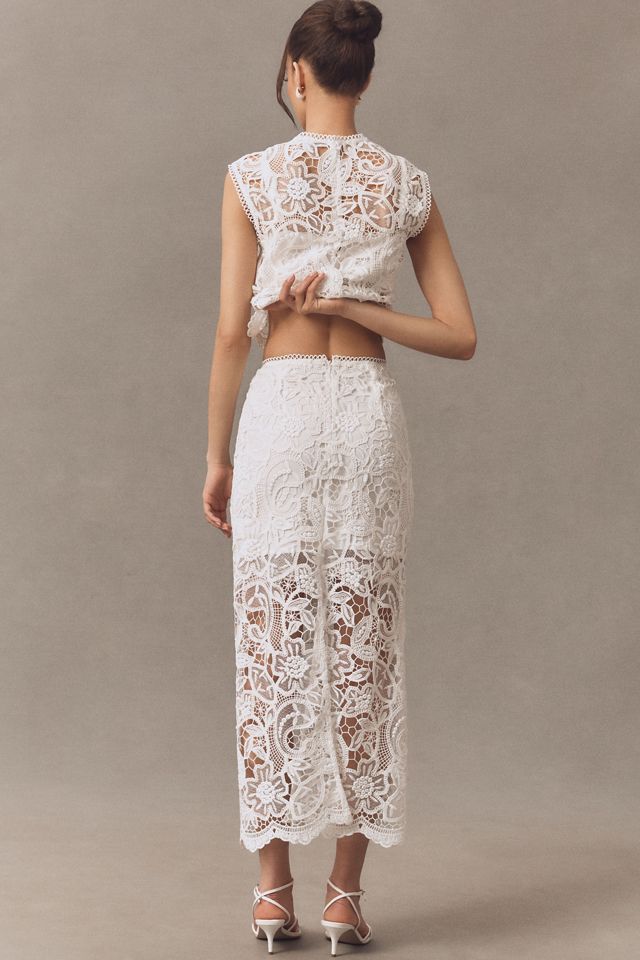 Sabina Musayev Lyon Lace Maxi Skirt