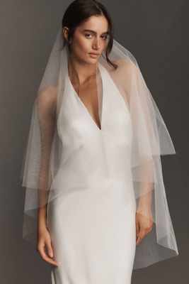 Watters Clean Fingertip Blusher Veil In White