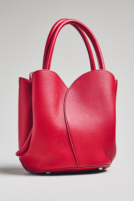 Melie Bianco Tulip Top-handle Crossbody Tote In Red