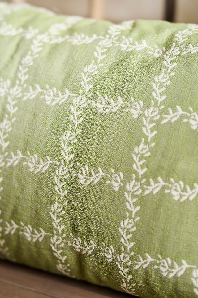 Floral Trellis Outdoor Lumbar Pillow #1