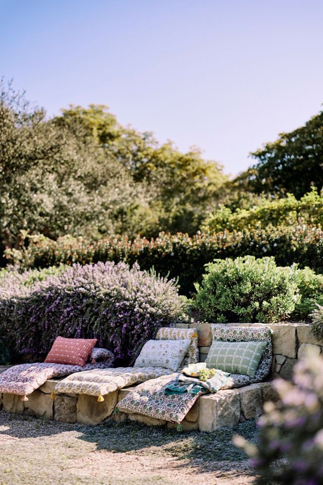 Floral Hexagon Outdoor Pillow #3