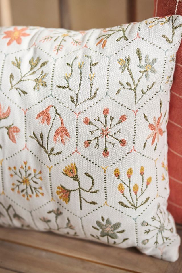 Floral Hexagon Outdoor Pillow #2