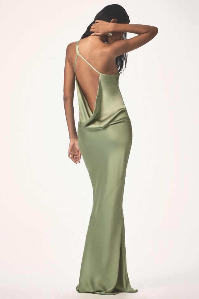 Norma Kamali One-Shoulder Bias Maxi Dress