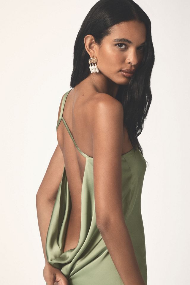 Norma Kamali One-Shoulder Bias Maxi Dress